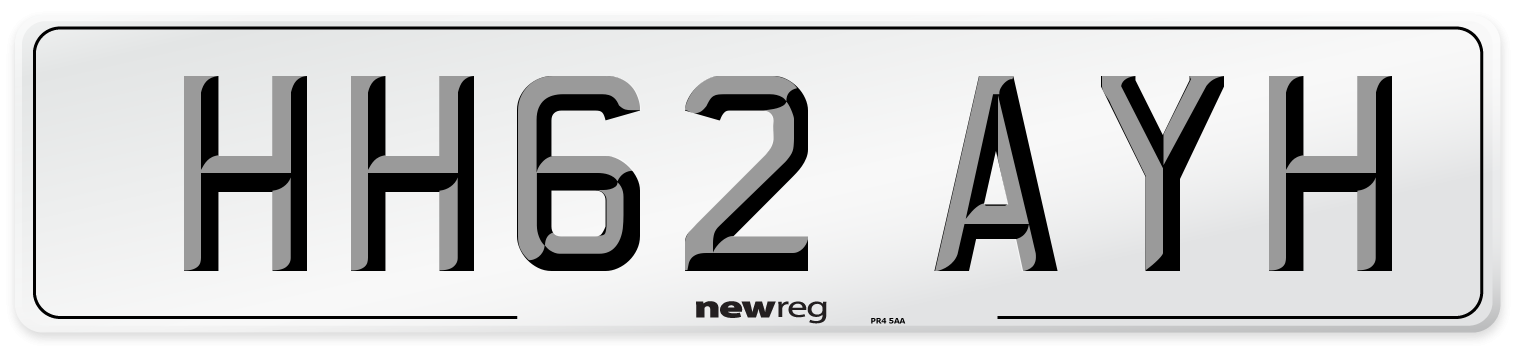 HH62 AYH Number Plate from New Reg